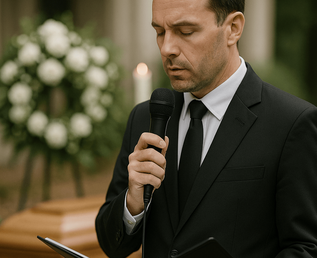 ведущий похорон